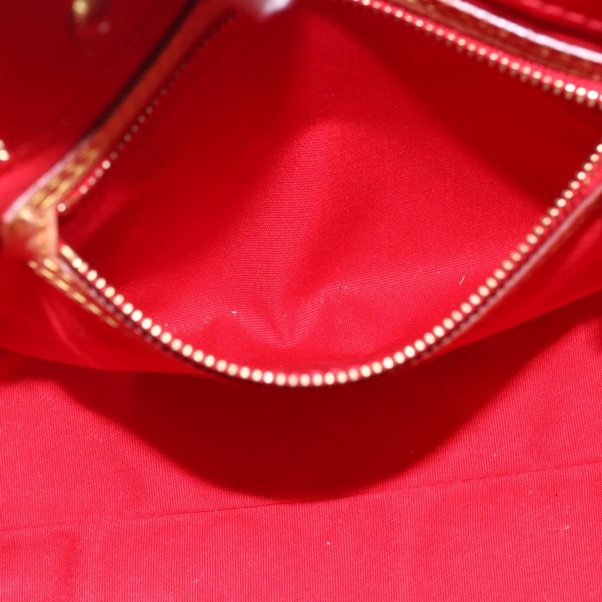 LOUIS VUITTON Monogram Vernis Reade PM Bag Pomme D'amour M91990 LV Auth ki6412
