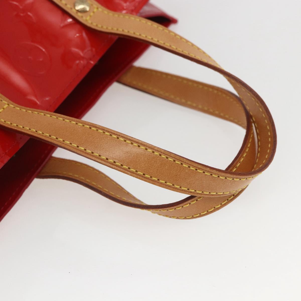 LOUIS VUITTON Monogram Vernis Reade PM Bag Pomme D'amour M91990 LV Auth ki6412