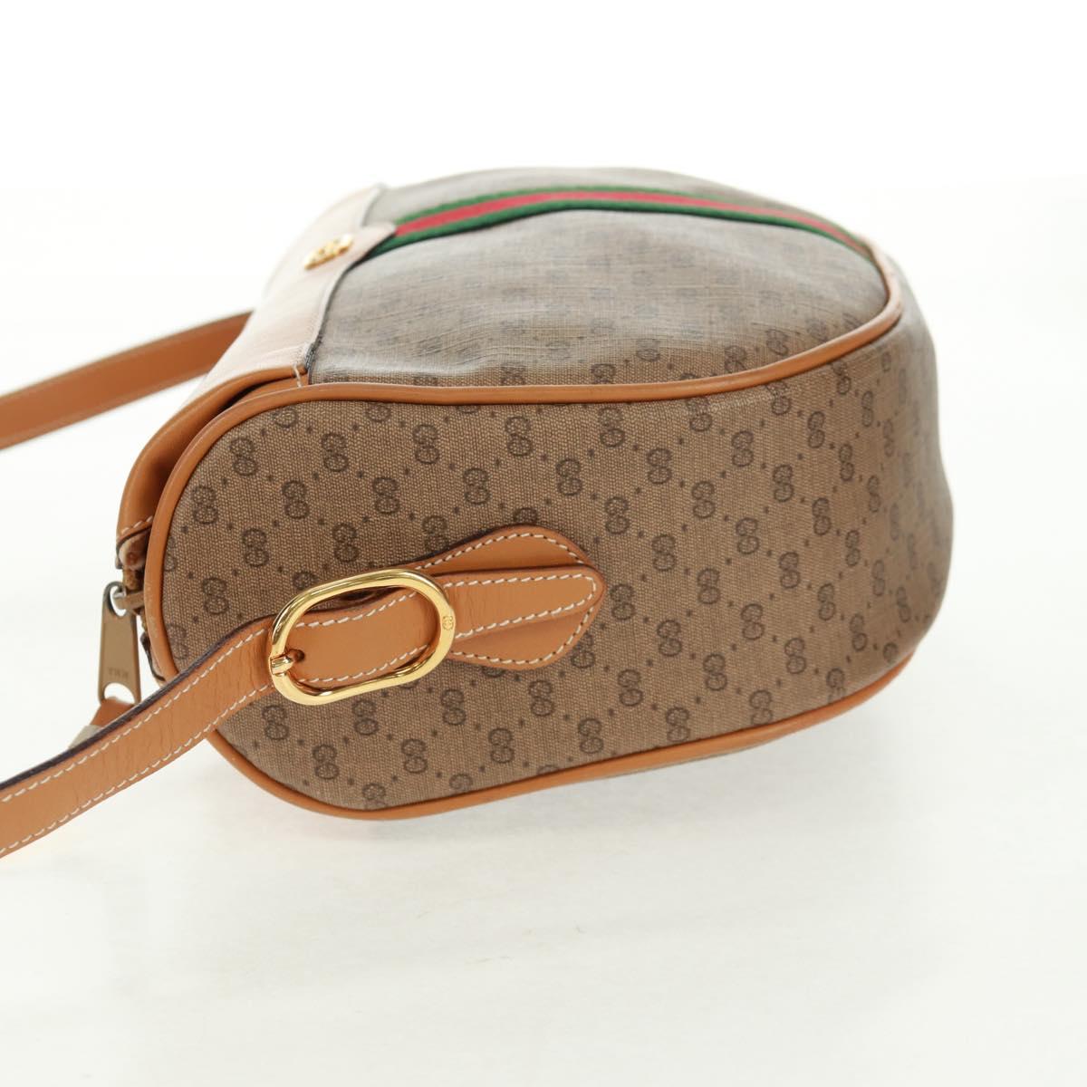 GUCCI Micro GG Supreme Web Sherry Line Bag PVC Beige 001 084 4001 Auth ki6415A