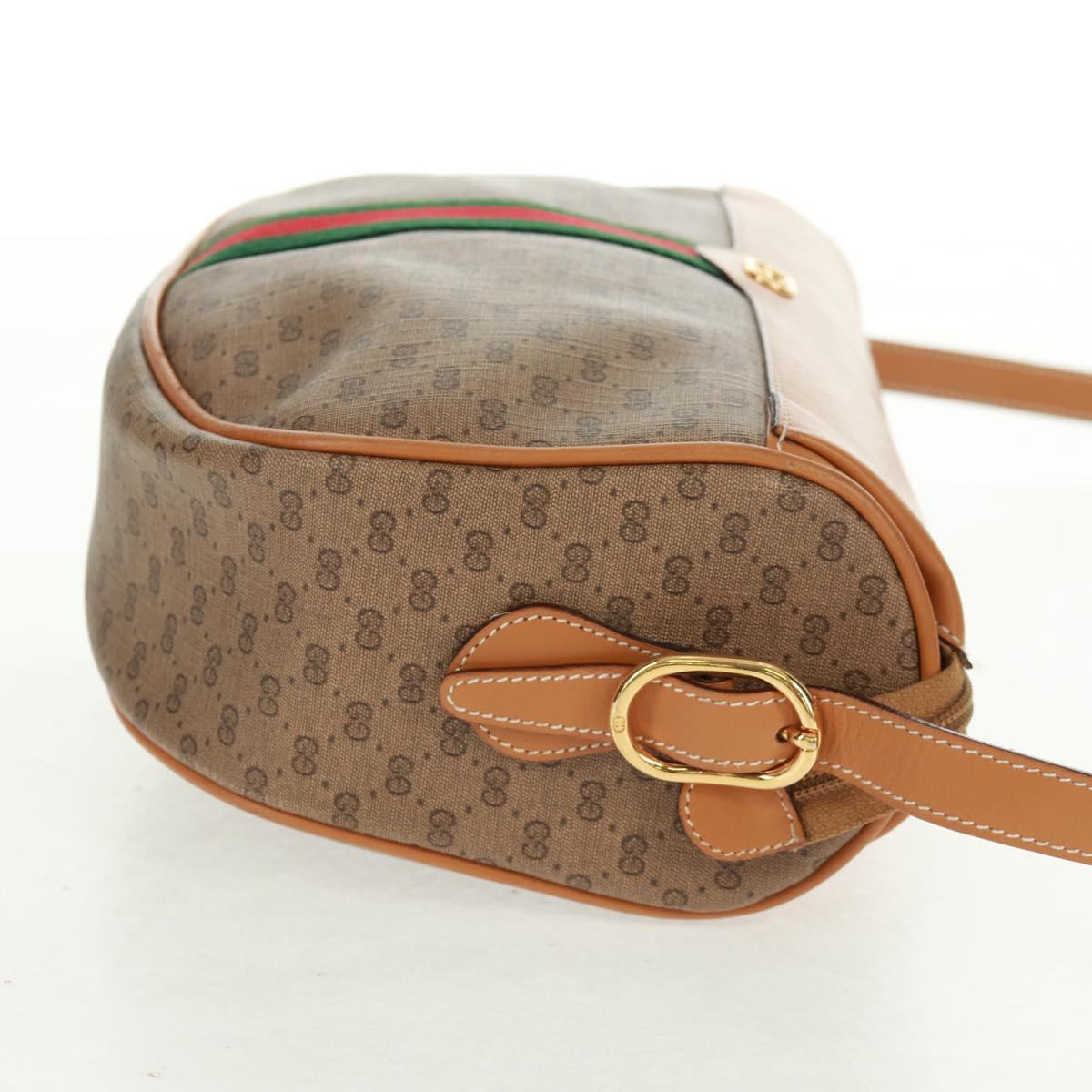 GUCCI Micro GG Supreme Web Sherry Line Bag PVC Beige 001 084 4001 Auth ki6415A