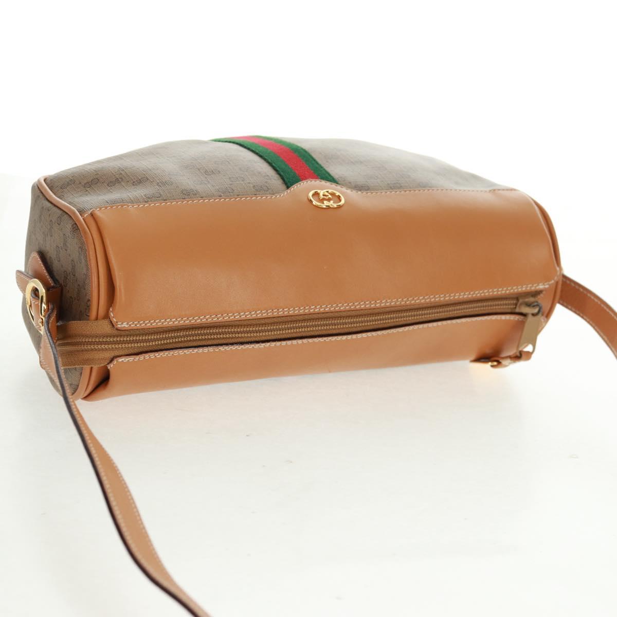 GUCCI Micro GG Supreme Web Sherry Line Bag PVC Beige 001 084 4001 Auth ki6415A