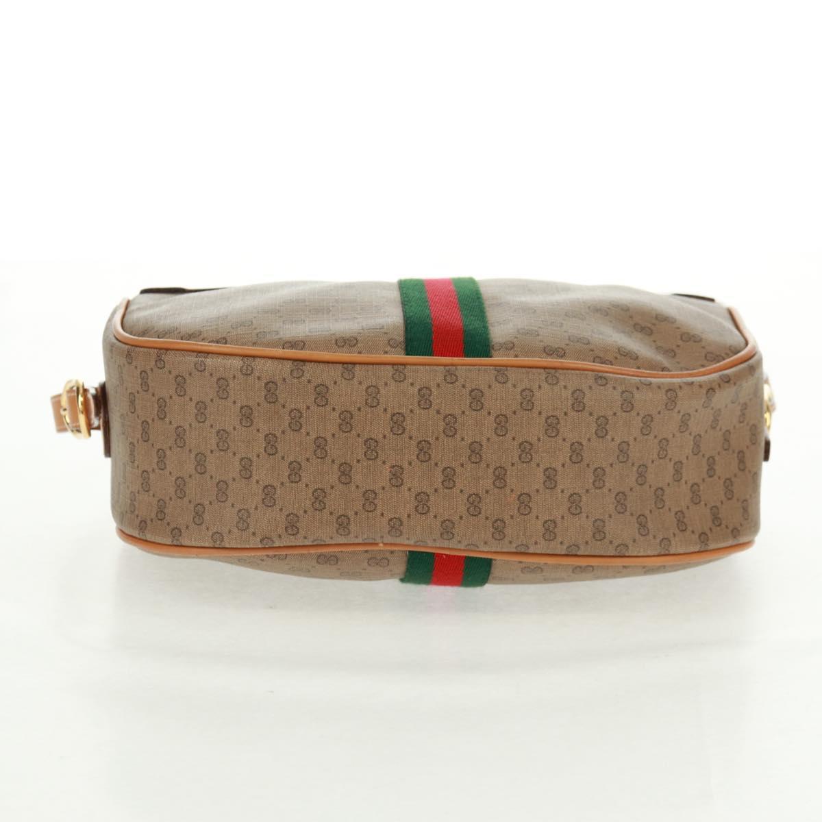 GUCCI Micro GG Supreme Web Sherry Line Bag PVC Beige 001 084 4001 Auth ki6415A