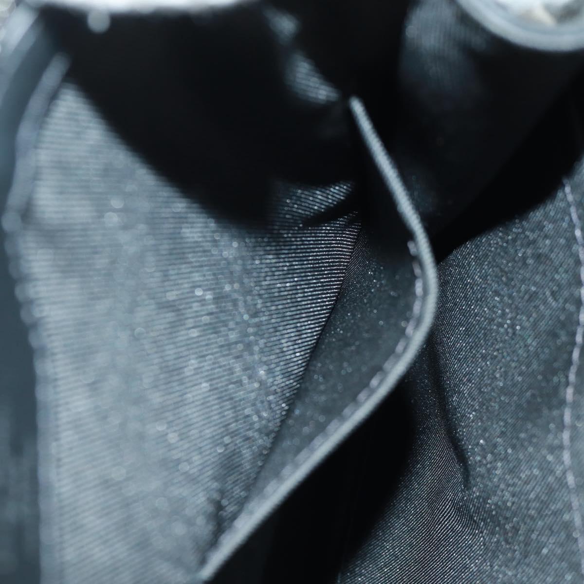 LOUIS VUITTON Taurillon Clemence Sac Plat Cloth Black M21884 Auth ki6418A