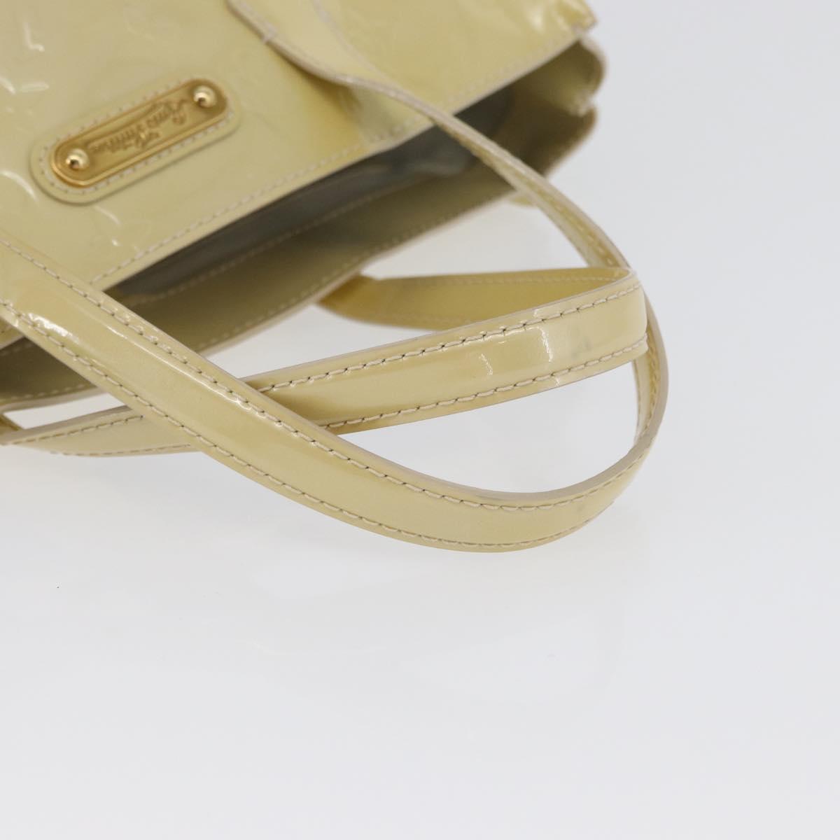 LOUIS VUITTON Monogram Vernis Wilshire PM Hand Bag Broncorail M91452 Auth ki6423