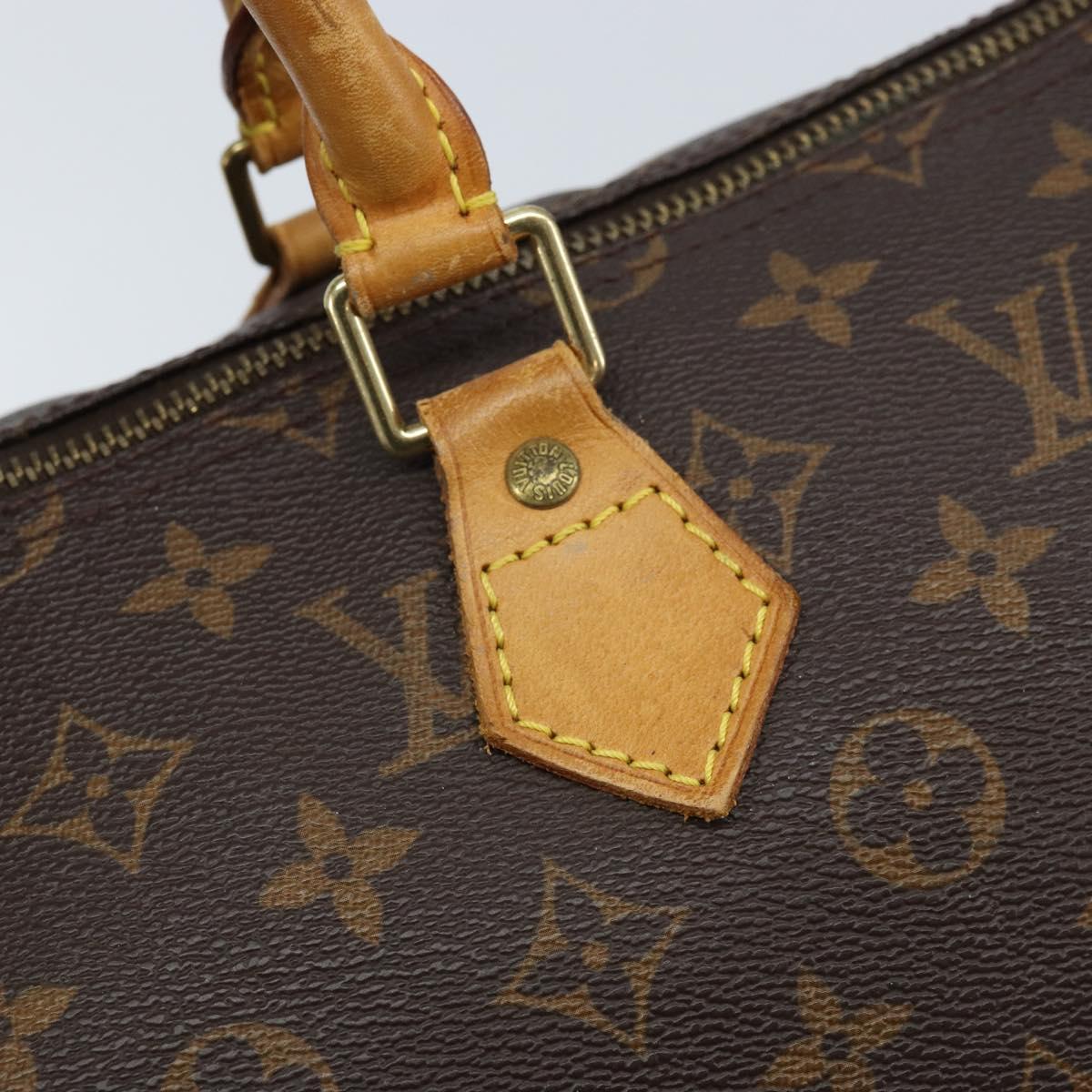 LOUIS VUITTON Monogram Speedy 35 Hand Bag M41524 LV Auth ki6432