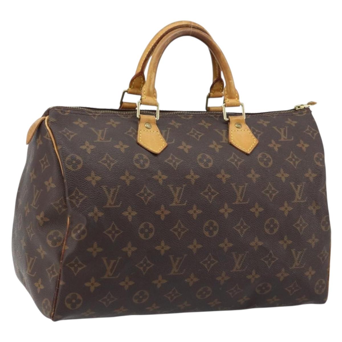 LOUIS VUITTON Monogram Speedy 35 Hand Bag M41524 LV Auth ki6432