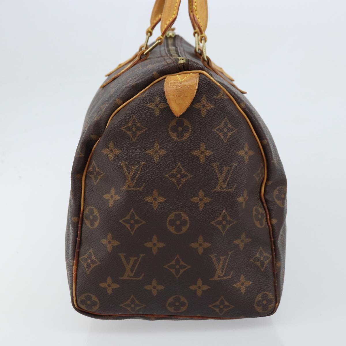 LOUIS VUITTON Monogram Speedy 35 Hand Bag M41524 LV Auth ki6432