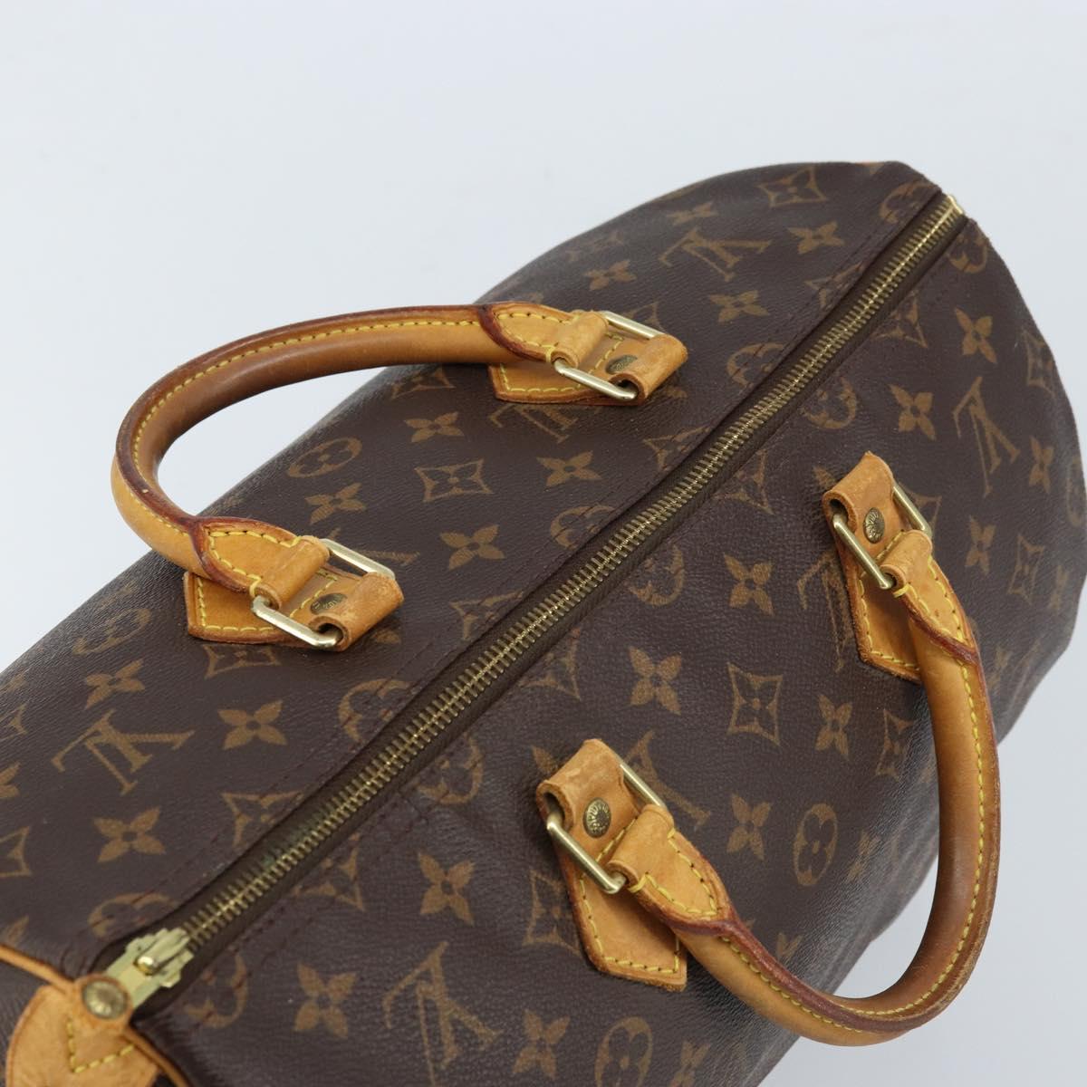 LOUIS VUITTON Monogram Speedy 35 Hand Bag M41524 LV Auth ki6432