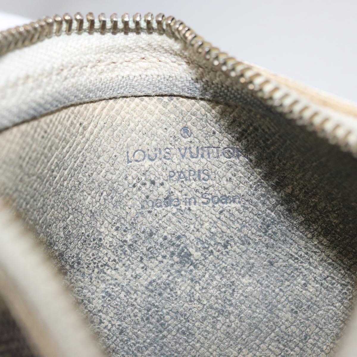 LOUIS VUITTON Damier Azur Pochette Cles Coin Purse N62659 LV Auth ki6438
