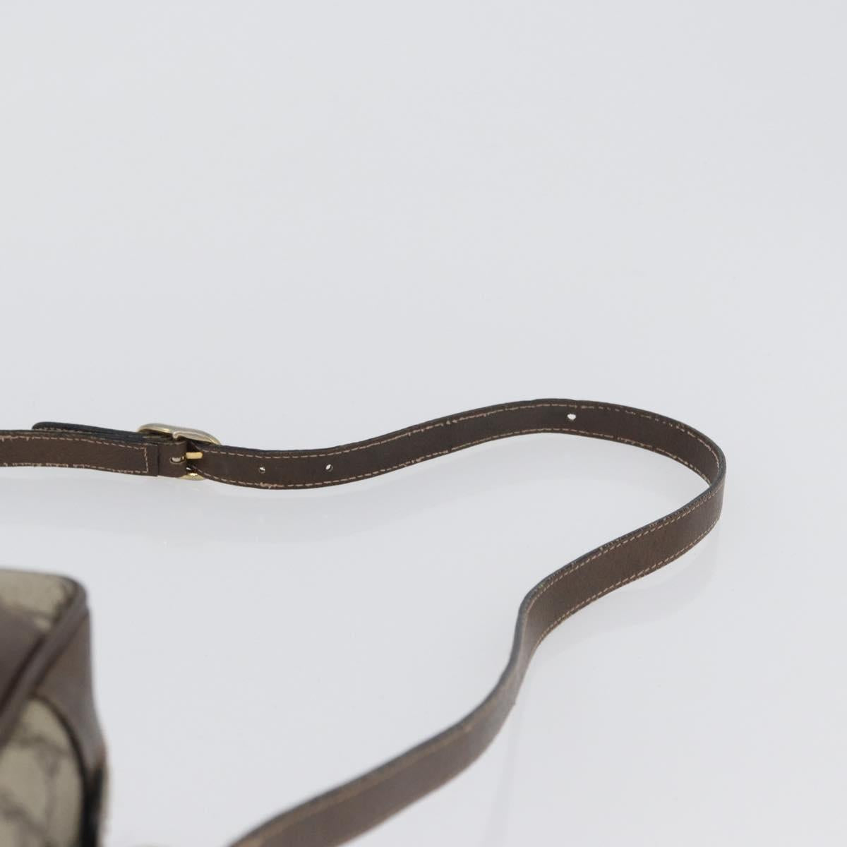 GUCCI GG Supreme Web Sherry Line Shoulder Bag PVC Beige 904 02 005 Auth ki6442