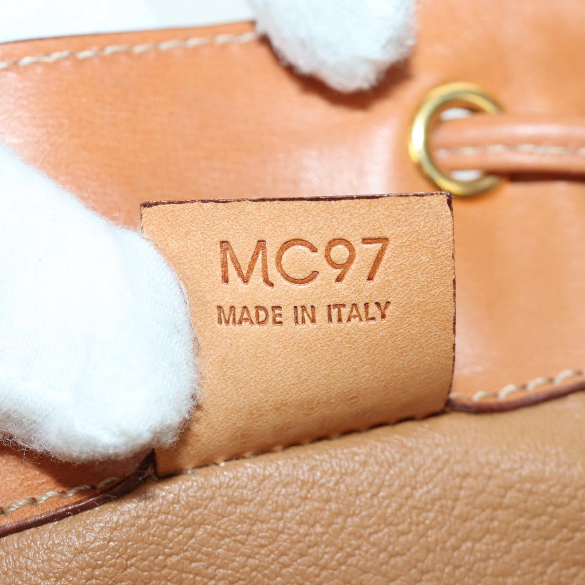 CELINE Macadam Canvas Shoulder Bag PVC Leather Brown Gold Auth ki6449M