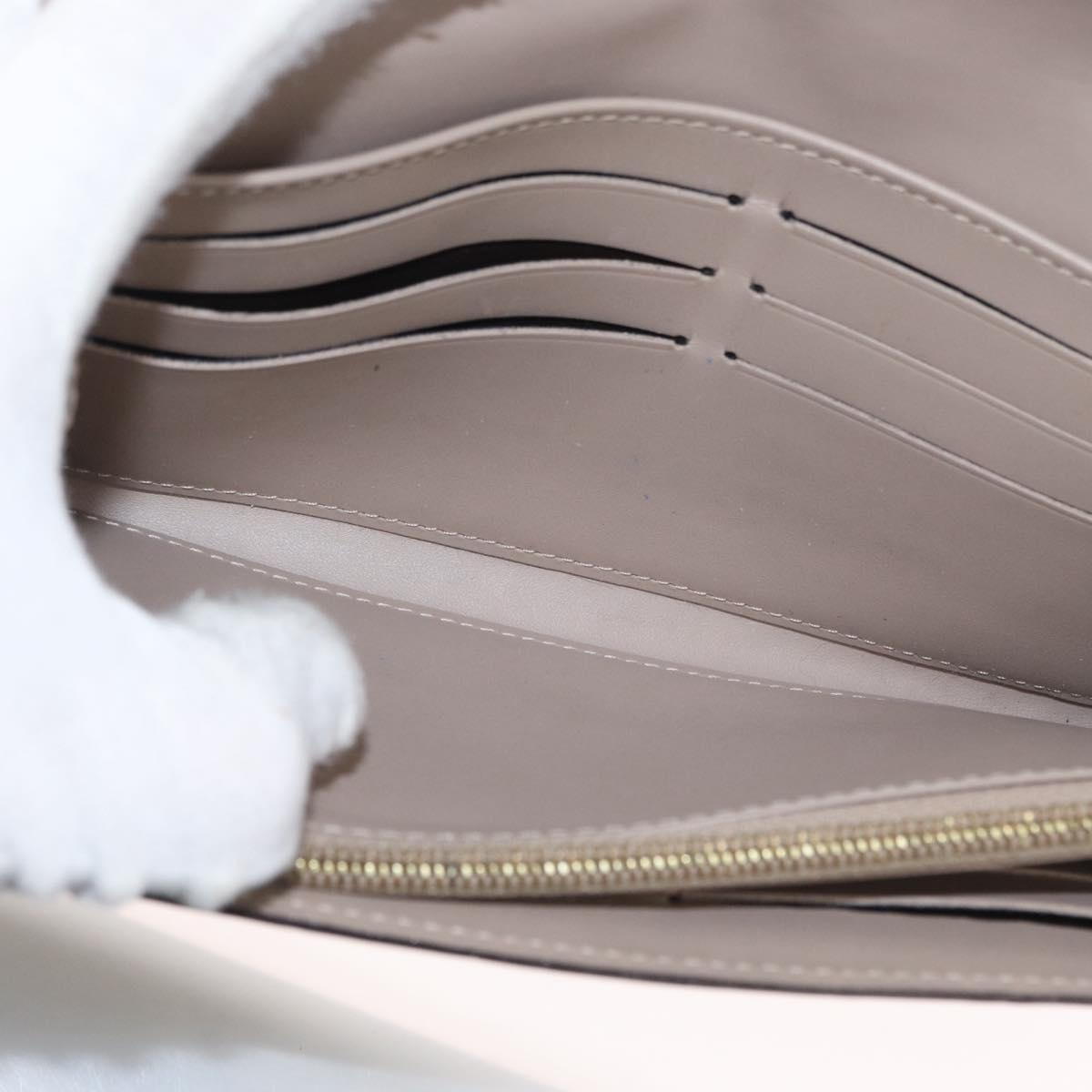 LOUIS VUITTON Vernis Portefeiulle Sarah Long Wallet Beige M90407 LV Auth ki6451V