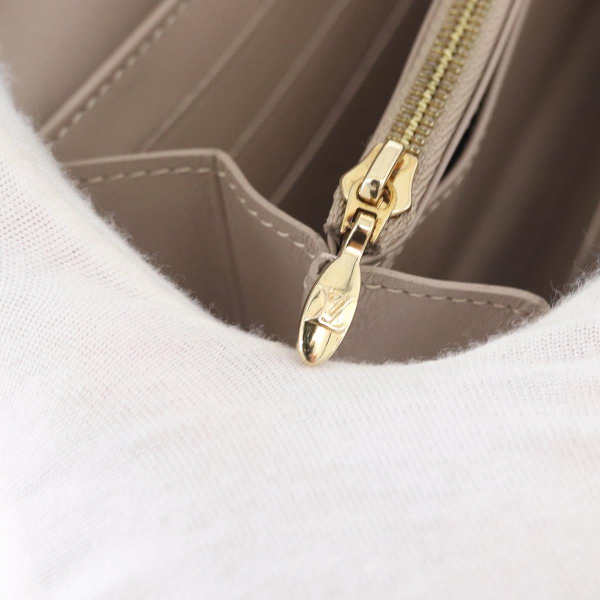 LOUIS VUITTON Vernis Portefeiulle Sarah Long Wallet Beige M90407 LV Auth ki6451V