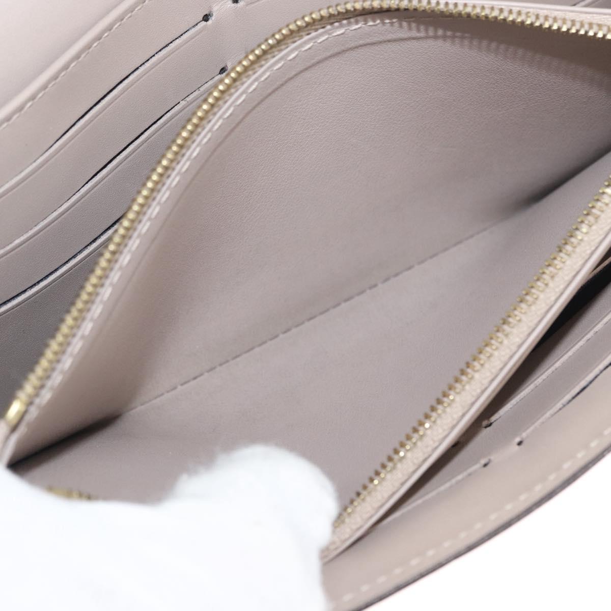 LOUIS VUITTON Vernis Portefeiulle Sarah Long Wallet Beige M90407 LV Auth ki6451V
