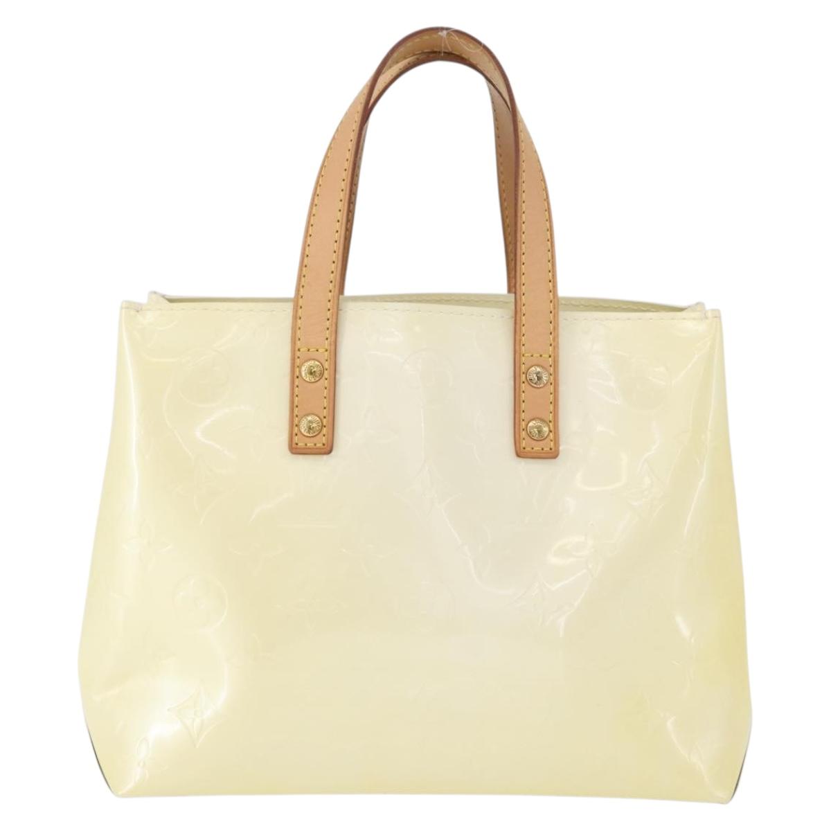 LOUIS VUITTON Monogram Vernis Reade PM Hand Bag Perle M91336 LV Auth ki6453