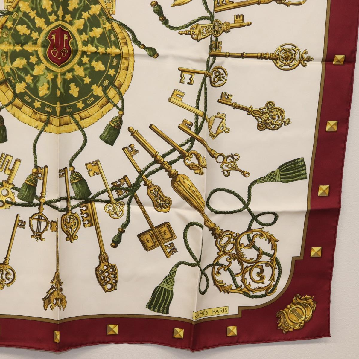 HERMES Carre 90 Scarf Silk Red Auth ki6461