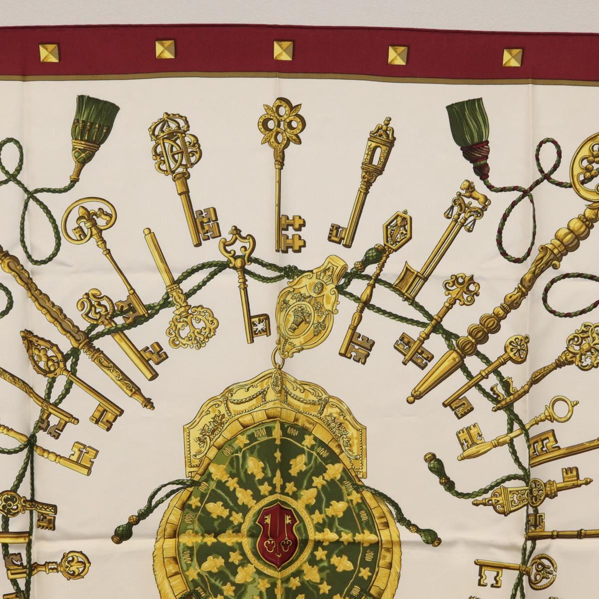 HERMES Carre 90 Scarf Silk Red Auth ki6461