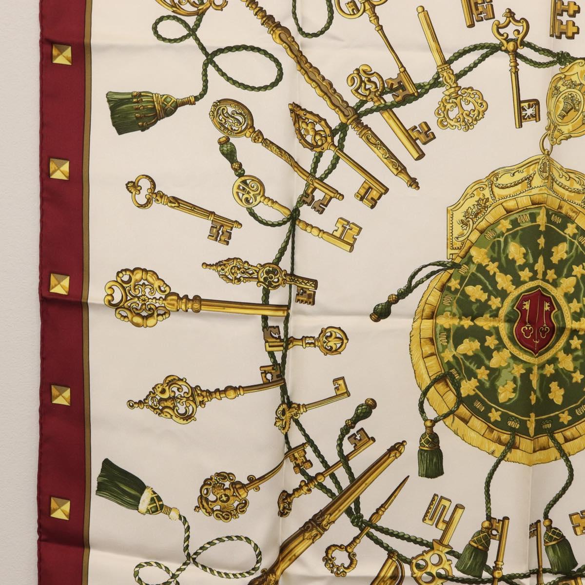 HERMES Carre 90 Scarf Silk Red Auth ki6461