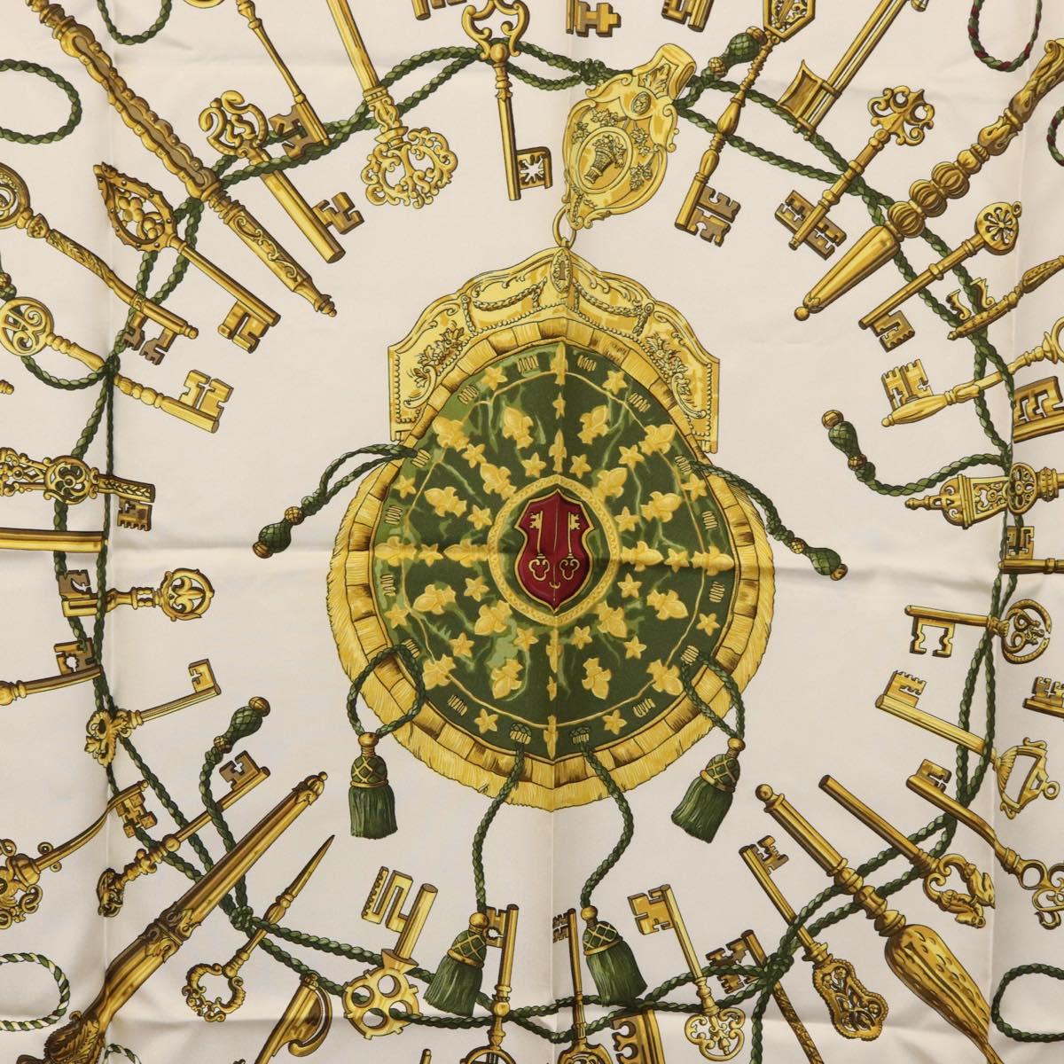 HERMES Carre 90 Scarf Silk Red Auth ki6461