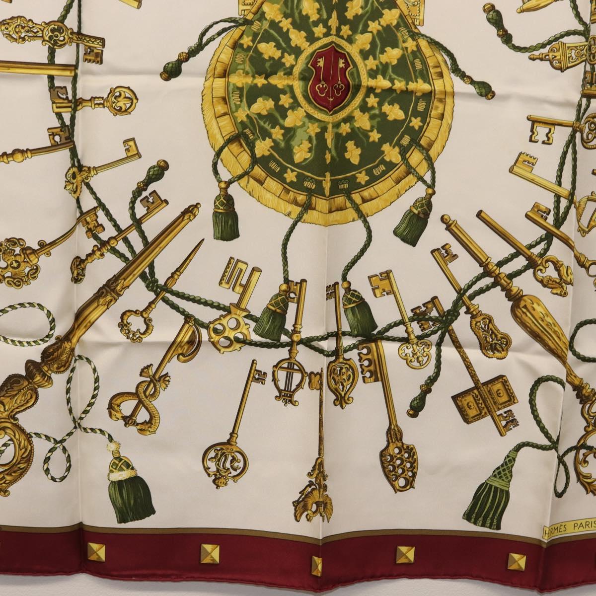 HERMES Carre 90 Scarf Silk Red Auth ki6461