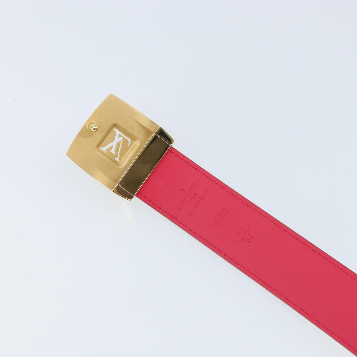 LOUIS VUITTON Monogram Multicolor Ceinture Carre Belt White LV Auth ki6477