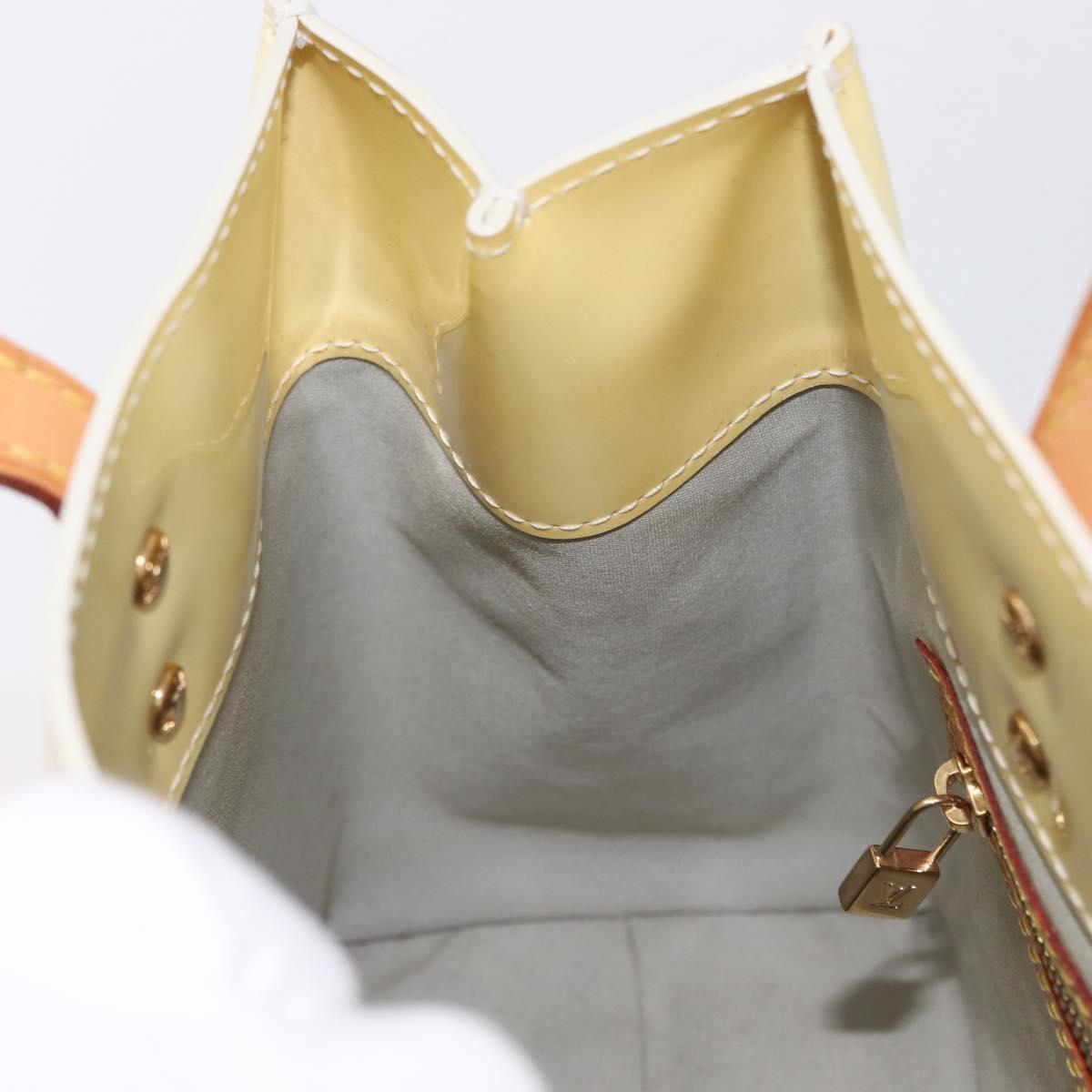 LOUIS VUITTON Monogram Vernis Reade PM Hand Bag Perle M91336 LV Auth ki6479