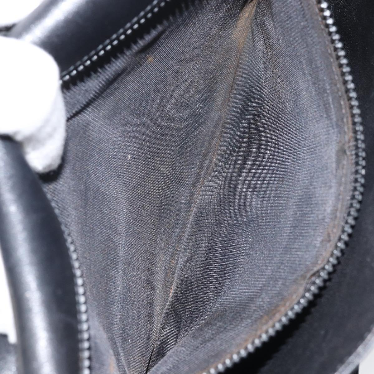 CELINE Shoulder Bag Leather Black Gold Auth ki6485