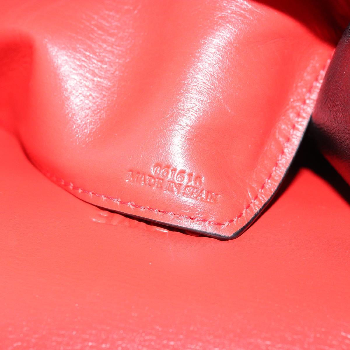 LOEWE Shoulder Bag Leather Red Gold Auth ki6486
