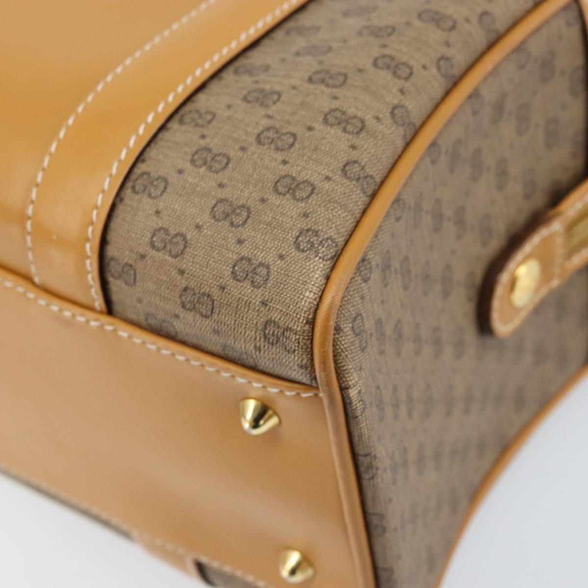 GUCCI Micro GG Supreme Mini Boston Bag PVC Beige Gold 000 39 0158 Auth ki6510