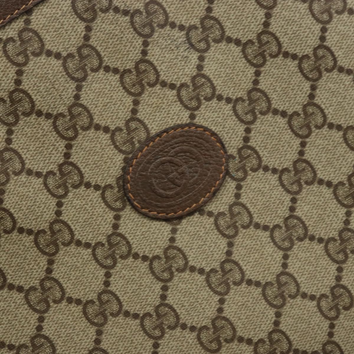 GUCCI GG Supreme Tote Bag PVC Beige 41 02 109 Auth ki6523