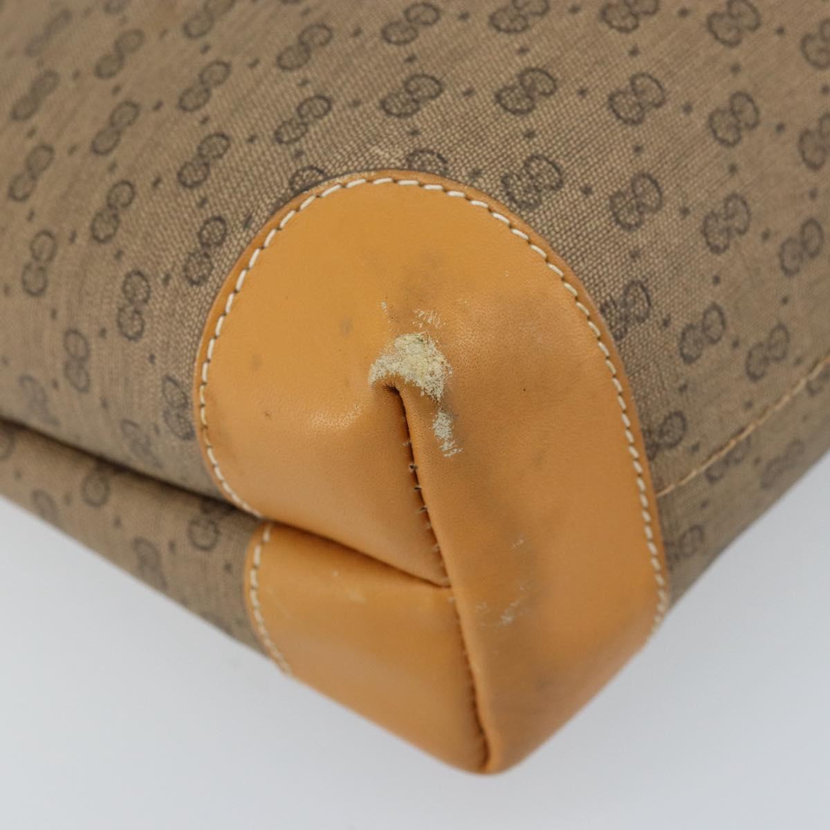 GUCCI Micro GG Supreme Tote Bag PVC Beige Gold 002 58 0054 Auth ki6529