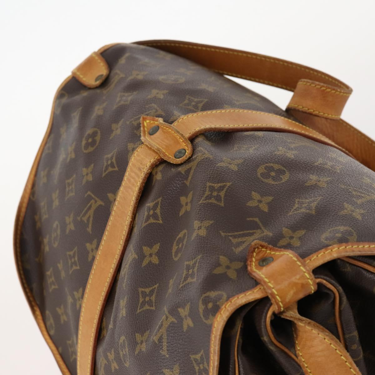 LOUIS VUITTON Monogram Saumur 35 Shoulder Bag M42254 LV Auth ki6534