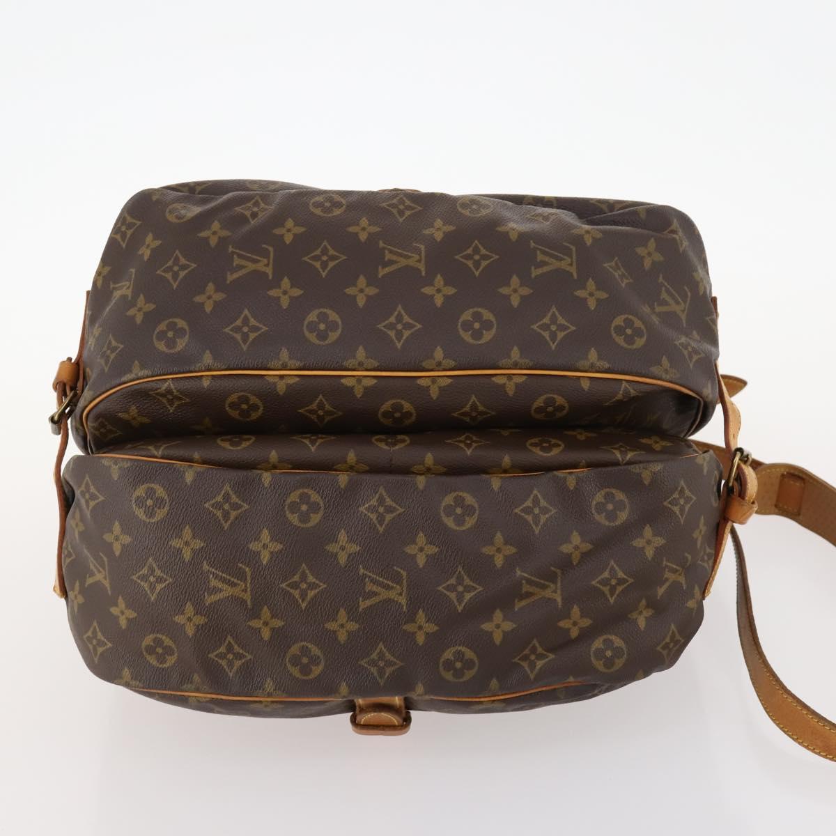 LOUIS VUITTON Monogram Saumur 35 Shoulder Bag M42254 LV Auth ki6534