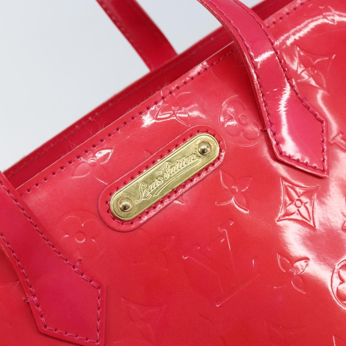 LOUIS VUITTON Monogram Vernis Wilshire PM Hand Bag Rose Pop M93643 Auth ki6536