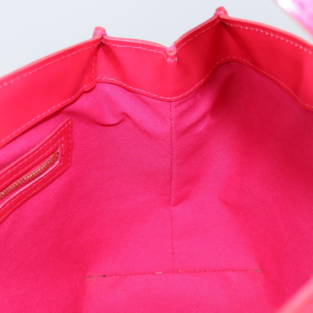 LOUIS VUITTON Monogram Vernis Wilshire PM Hand Bag Rose Pop M93643 Auth ki6536