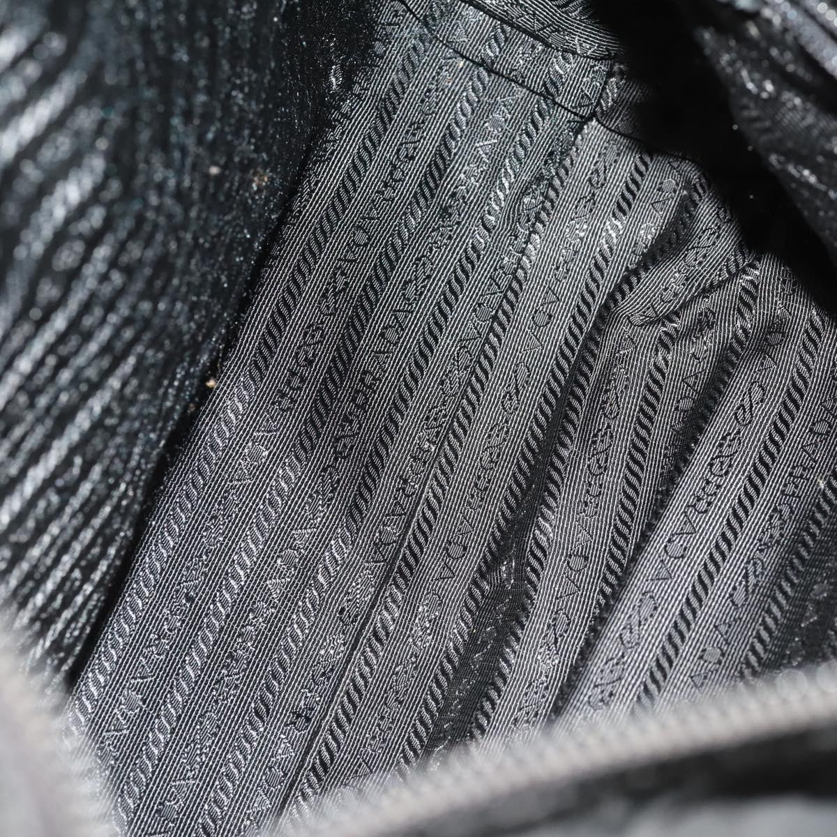 PRADA Shoulder Bag Nylon Black Silver Auth ki6558