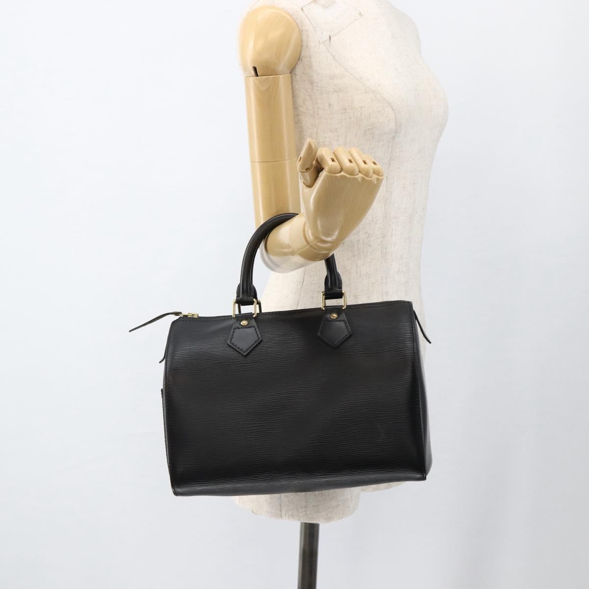 LOUIS VUITTON Epi Speedy 25 Hand Bag Black M43012 LV Auth ki6578V