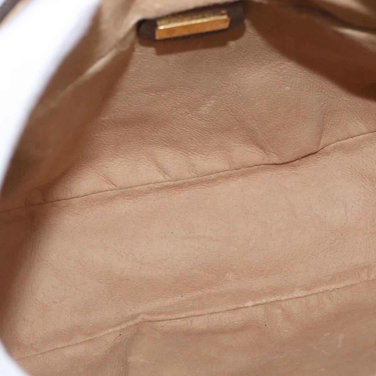 GUCCI GG Supreme Web Sherry Line Bag PVC Beige Gold 001 084 4001 Auth ki6580