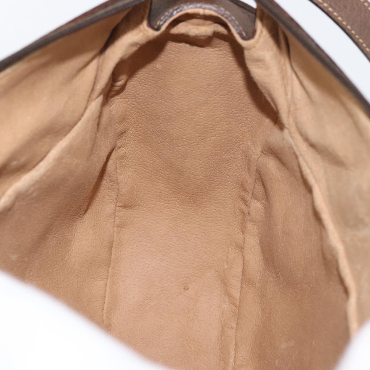 GUCCI GG Supreme Web Sherry Line Bag PVC Beige Gold 001 084 4001 Auth ki6580