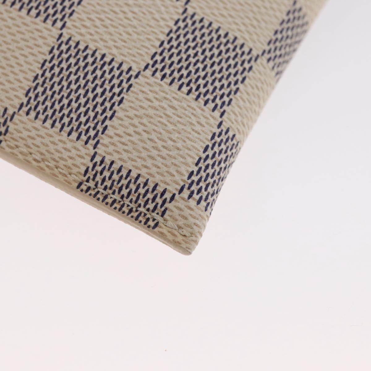LOUIS VUITTON Damier Azur Etui A Lunettes MM Glasses Case N60025 LV Auth ki6584V