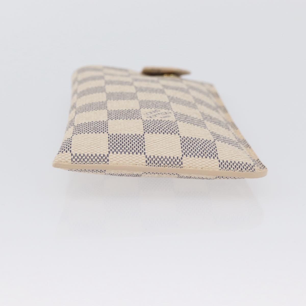 LOUIS VUITTON Damier Azur Etui A Lunettes MM Glasses Case N60025 LV Auth ki6584V