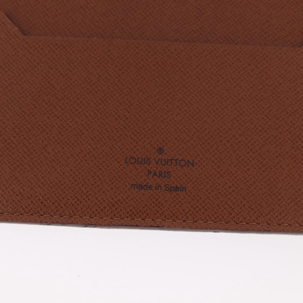 LOUIS VUITTON Monogram Agenda Bureau Day Planner Cover R20100 LV Auth ki6585
