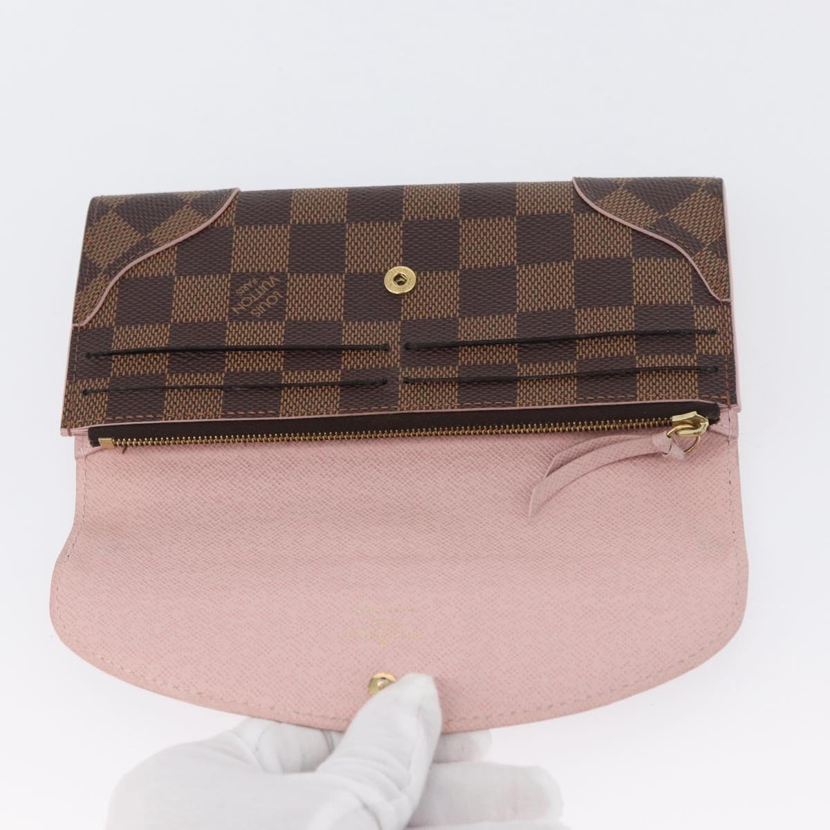 LOUIS VUITTON Damier Ebene Portefeuille Kaisa Long Wallet N61227 LV Auth ki6593