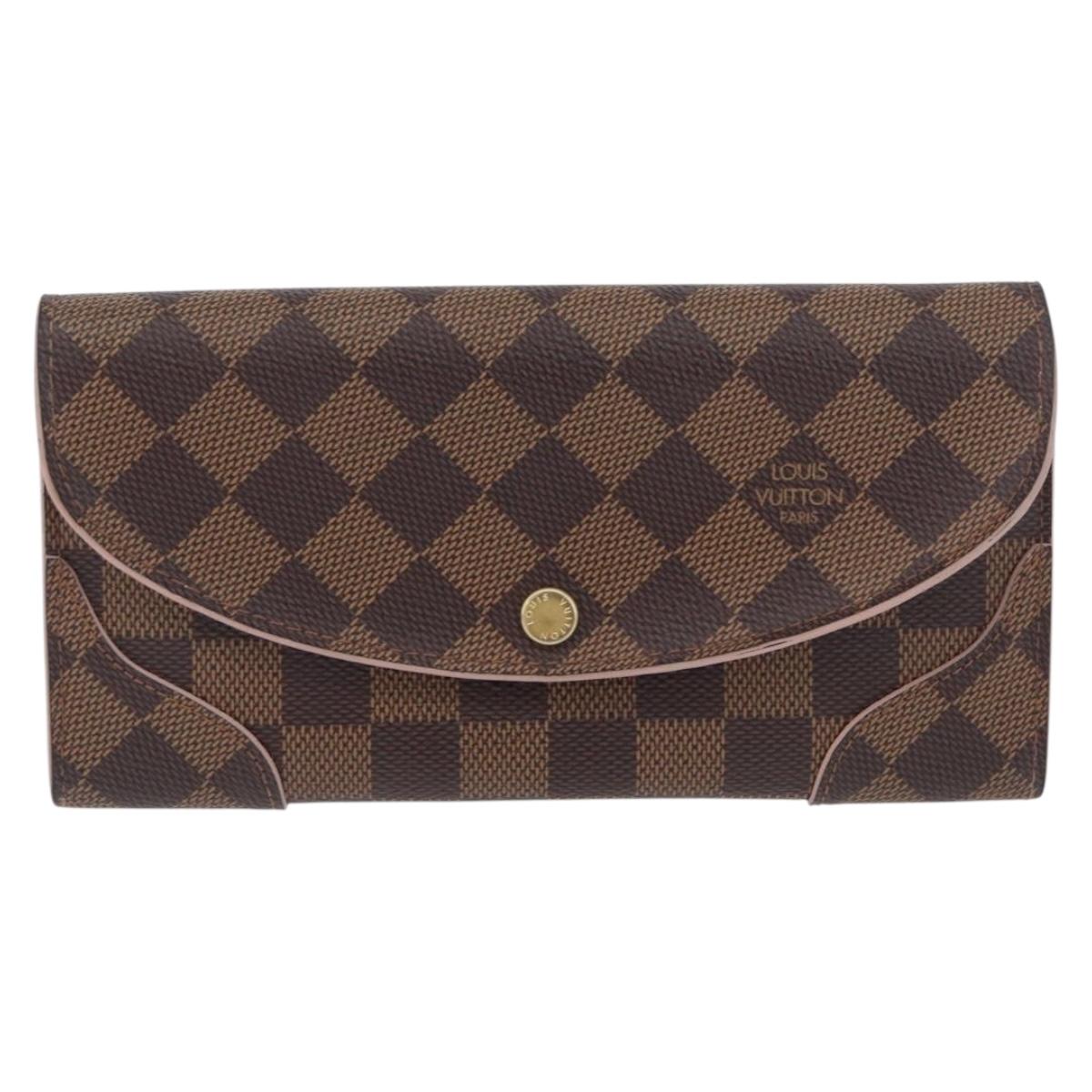 LOUIS VUITTON Damier Ebene Portefeuille Kaisa Long Wallet N61227 LV Auth ki6593