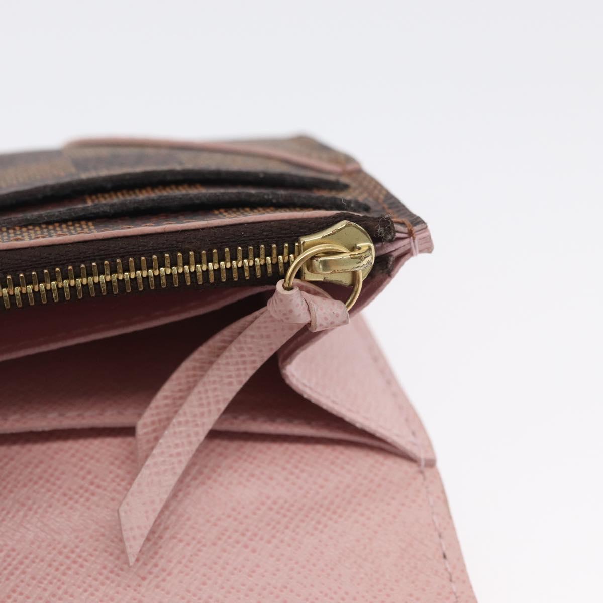 LOUIS VUITTON Damier Ebene Portefeuille Kaisa Long Wallet N61227 LV Auth ki6593