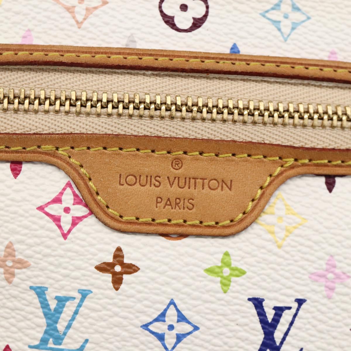 LOUIS VUITTON Monogram Multicolor Pochette MM Pouch White M60028 LV Auth ki6606A