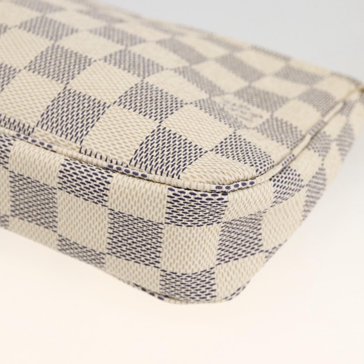 LOUIS VUITTON Damier Azur Pochette Accessoires Pouch N41207 LV Auth ki6607V