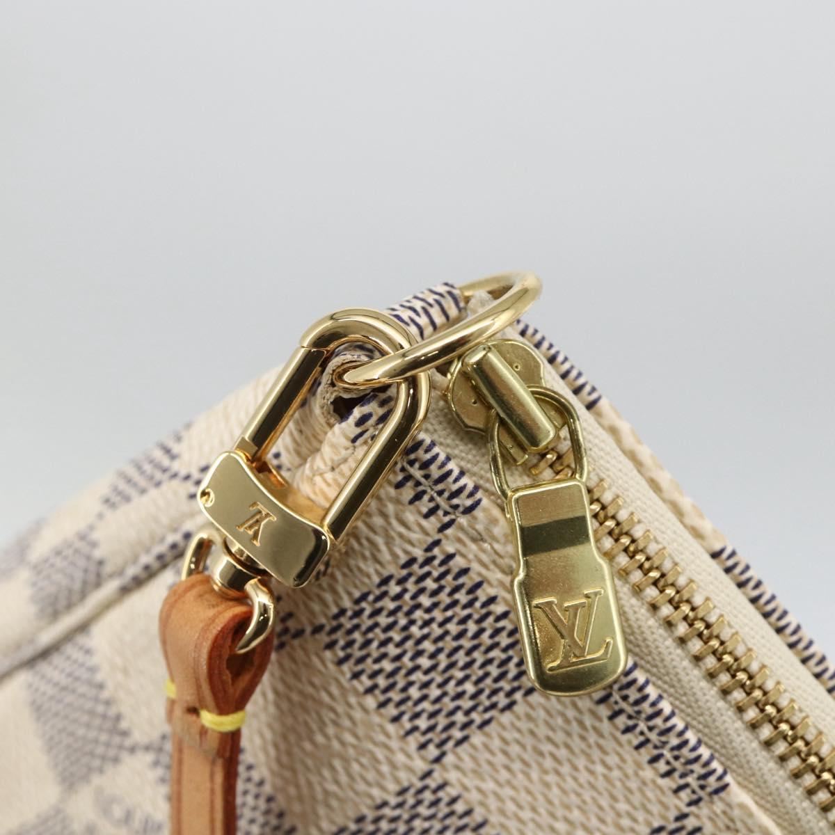 LOUIS VUITTON Damier Azur Pochette Accessoires Pouch N41207 LV Auth ki6607V