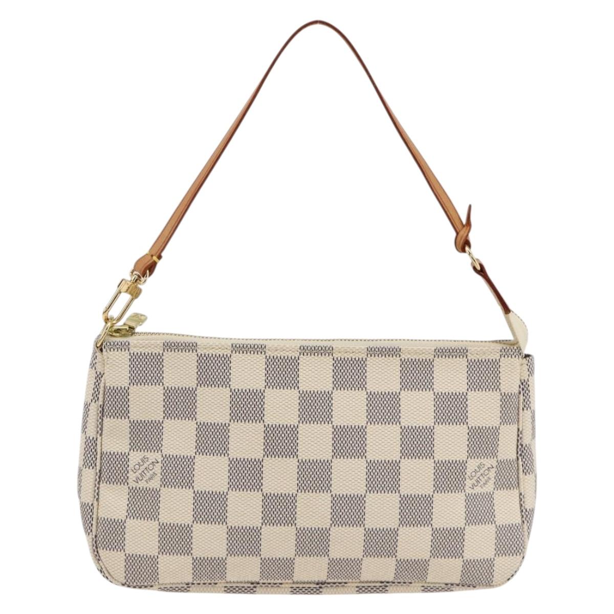 LOUIS VUITTON Damier Azur Pochette Accessoires Pouch N41207 LV Auth ki6607V