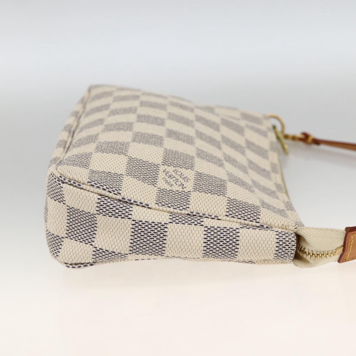 LOUIS VUITTON Damier Azur Pochette Accessoires Pouch N41207 LV Auth ki6607V